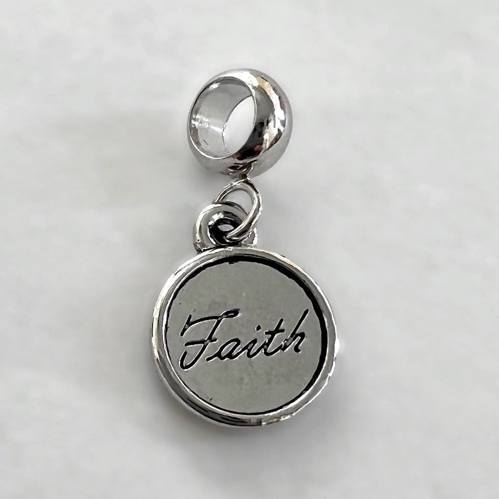 Silver Faith Dangle Charm - Picture 2 of 3